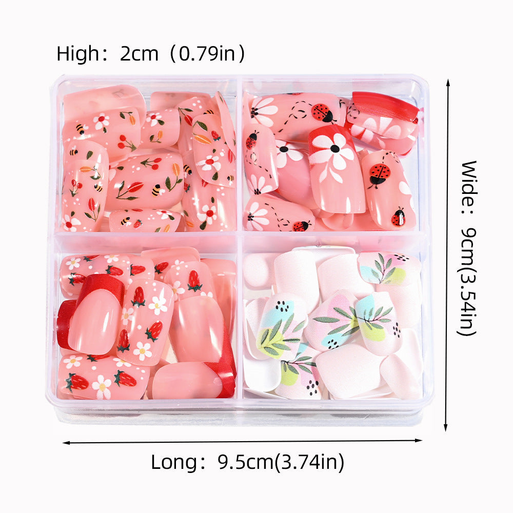 Elegant artificial nails for women featuring diverse artistic press-on designs for a stunning, quick nail art look.