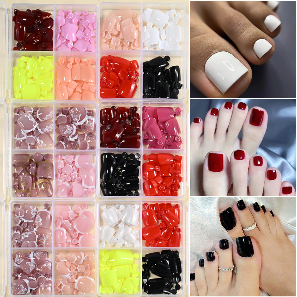 Diverse women's press-on nail sets for instant beauty. Enjoy durable fake nails & trendy nail art at home.