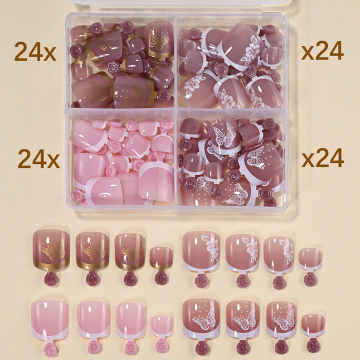 High-quality women's press-on nail tips set. Durable & trendy fake nails for a perfect DIY manicure.