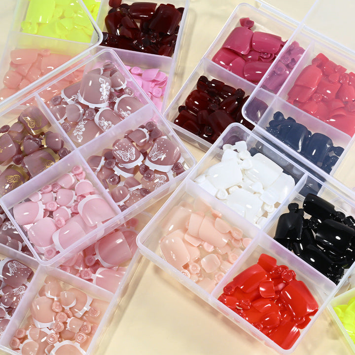 Stylish women's assorted nail tips, offering quick & easy application for a beautiful artificial manicure.