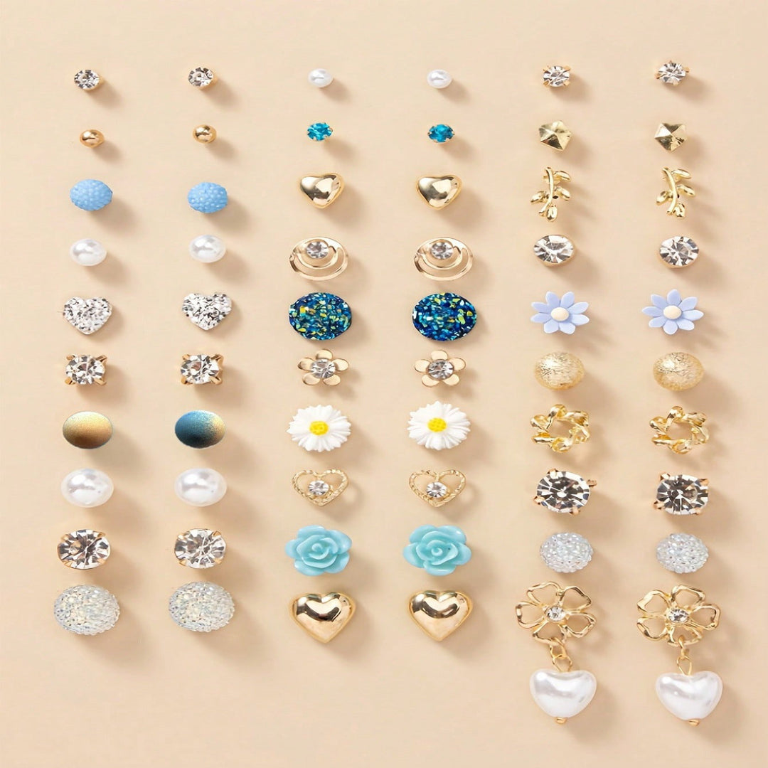 Multi-pack stud earrings for women, featuring elegant and modern designs.