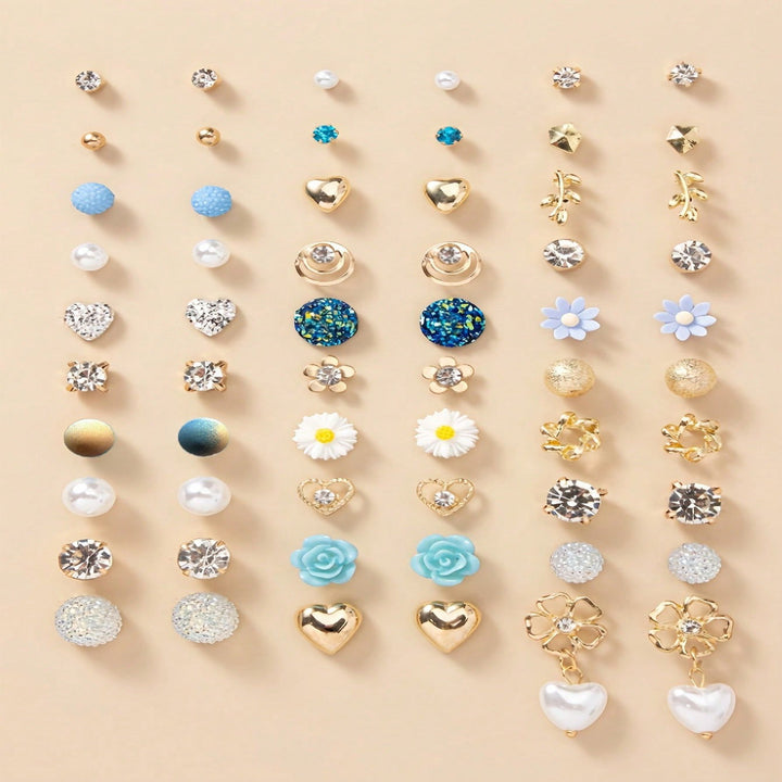 Multi-pack stud earrings for women, featuring elegant and modern designs.