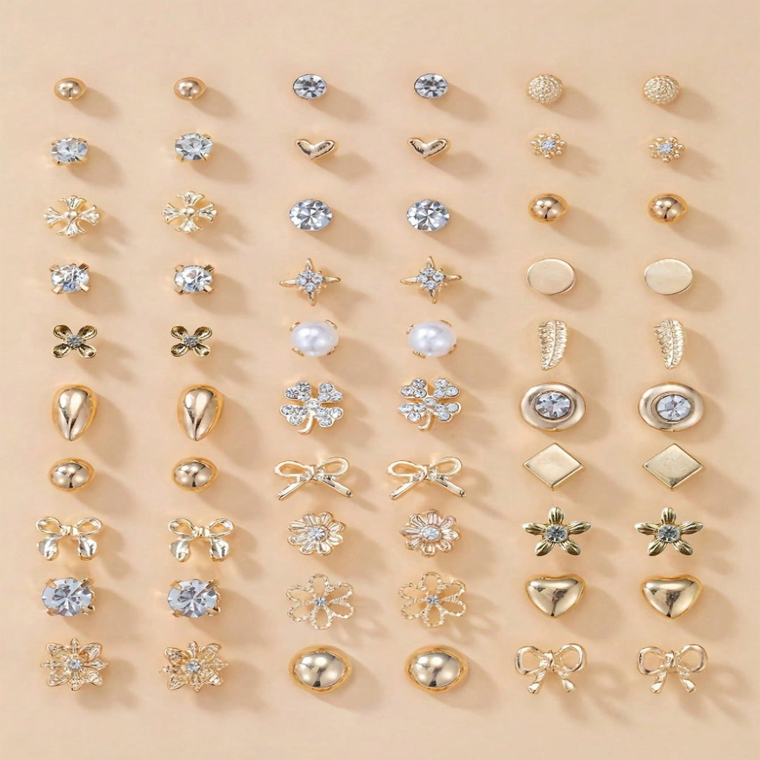 High-quality women's stud earring set, fashion jewelry for diverse styles and occasions.