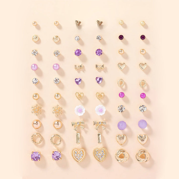 Versatile women's stud earring set, perfect for everyday wear & special occasions.