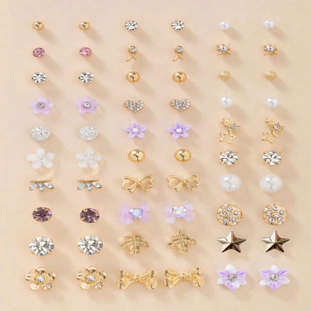 Gift for her: Elegant assorted stud earring set, a complete fashion jewelry collection.