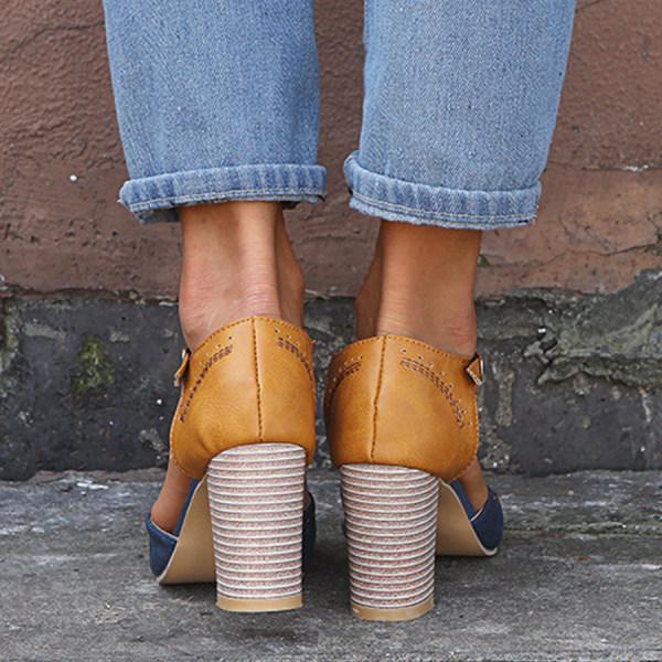 Close-up of Women's Astrid Balance Heel Shoes showcasing adjustable fit and comfortable design for active women.