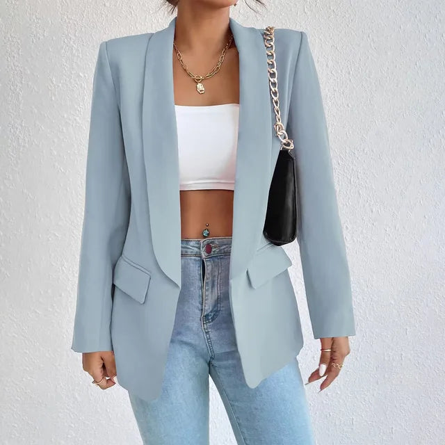 Chic Athena long sleeve blazer, a stylish jacket for elegant professional wear.