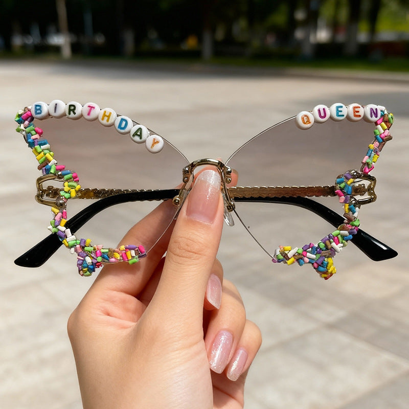 Stylish women's butterfly frame sunglasses for parties, festivals, or daily wear. Essential UV protection.