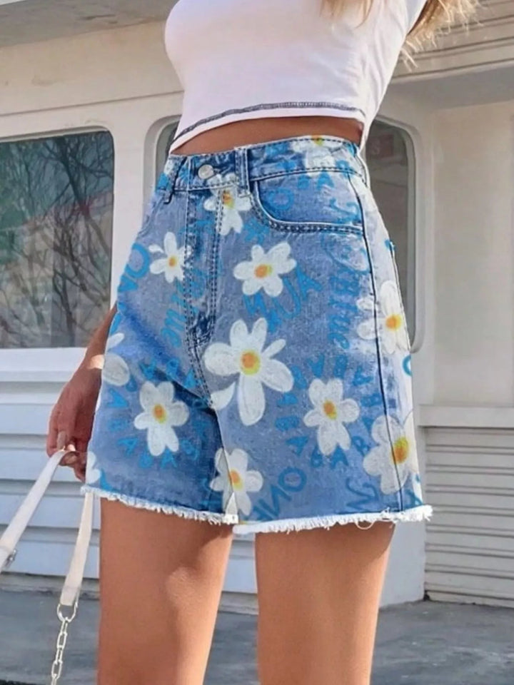 Chic black frayed hem women's shorts, perfect for summer casual wear, beach outfits, or everyday comfort.