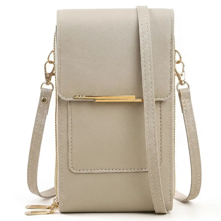 Convenient women's hands-free touchscreen phone crossbody bag with RFID secure pockets.
