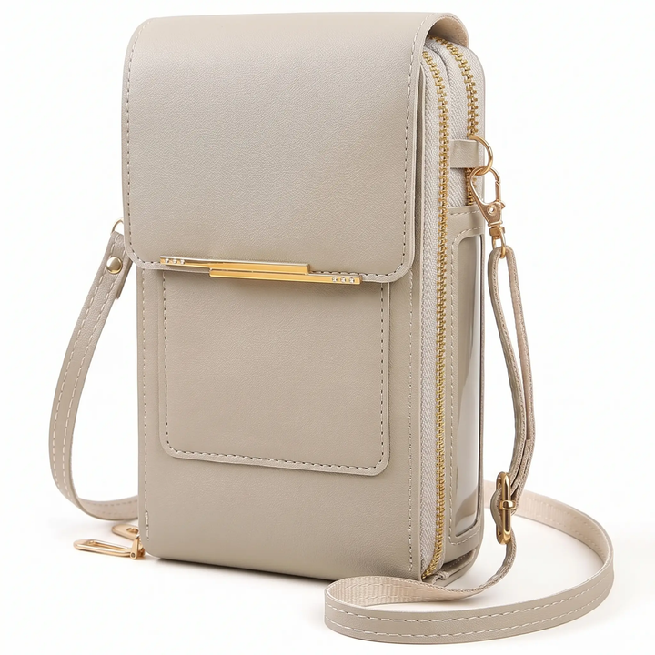 Practical women's RFID touchscreen crossbody phone bag, a stylish gift for busy women.