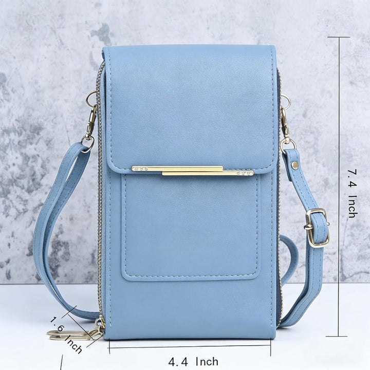 Everyday carry women's touchscreen phone bag, an RFID crossbody purse for quick and easy access.
