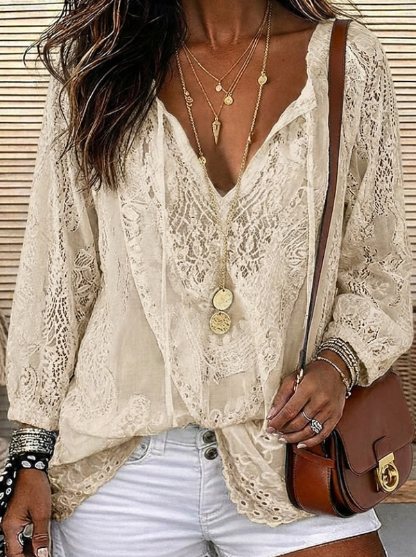 Relaxed fit women's bohemian V-neck kimono cardigan top. Lightweight cover-up, ideal for resort wear & stylish layering.
