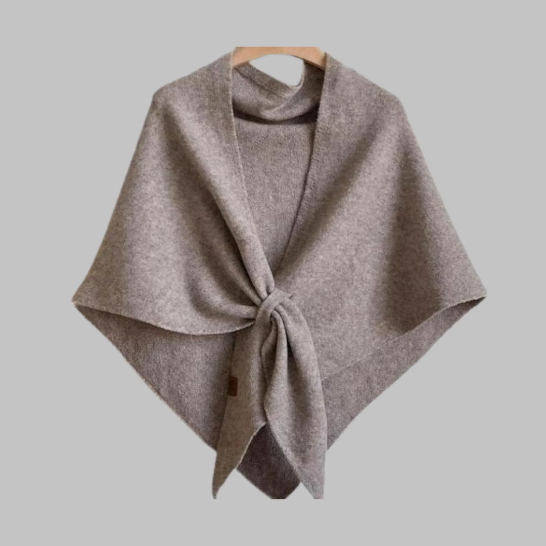 Women's soft striped triangle shawl, a bold fashion wrap for cozy and elegant layering.