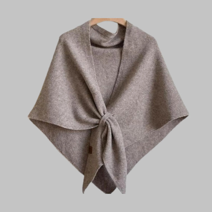 Women's soft striped triangle shawl, a bold fashion wrap for cozy and elegant layering.