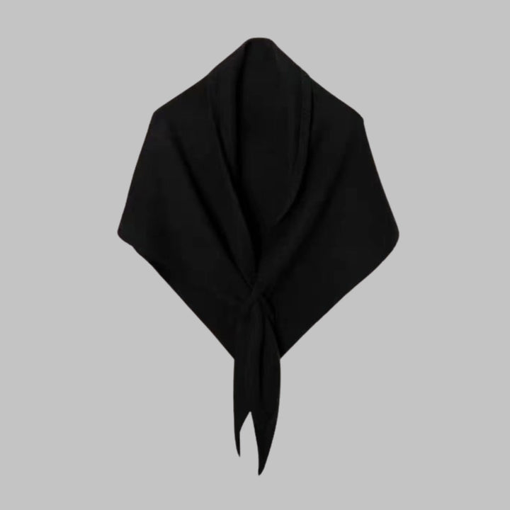 Bold striped women's triangle shawl, soft & cozy fashion wrap accessory for elegant style.