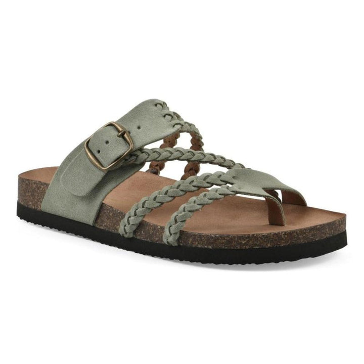 Women's braided buckle toe-loop sandals in a casual summer style. Perfect for everyday comfort.