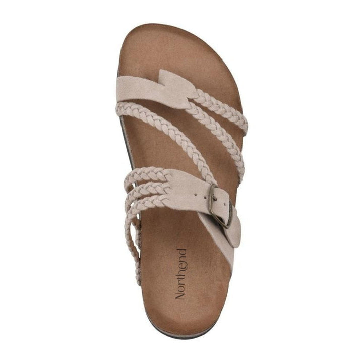 Comfortable women's braided sandals with an adjustable buckle and stylish toe-loop for summer.