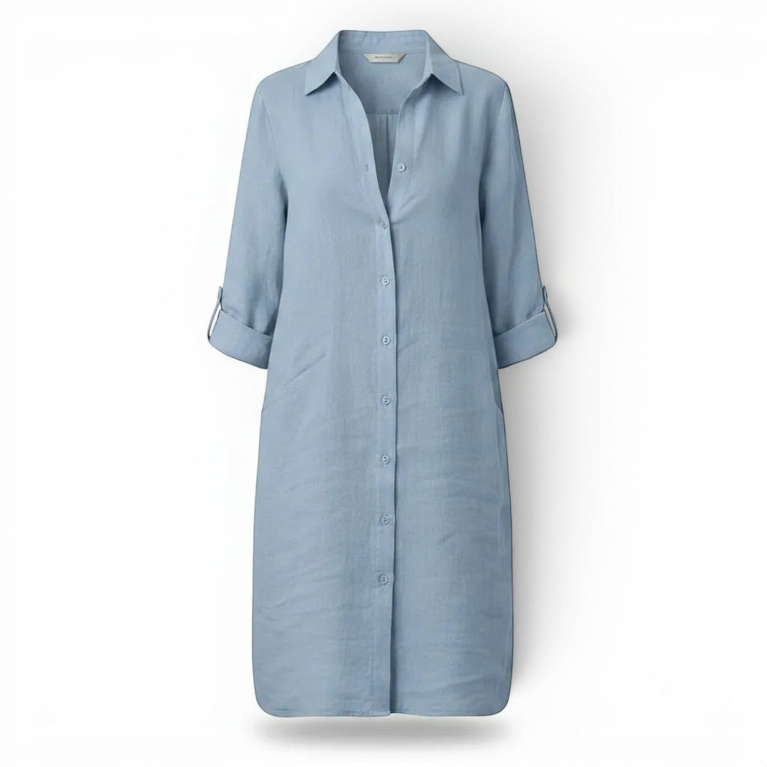 Timeless women's dress with versatile design. A classic, breathable outfit for everyday wear.