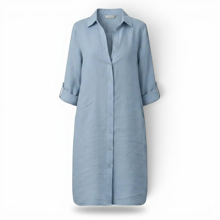 Timeless women's dress with versatile design. A classic, breathable outfit for everyday wear.