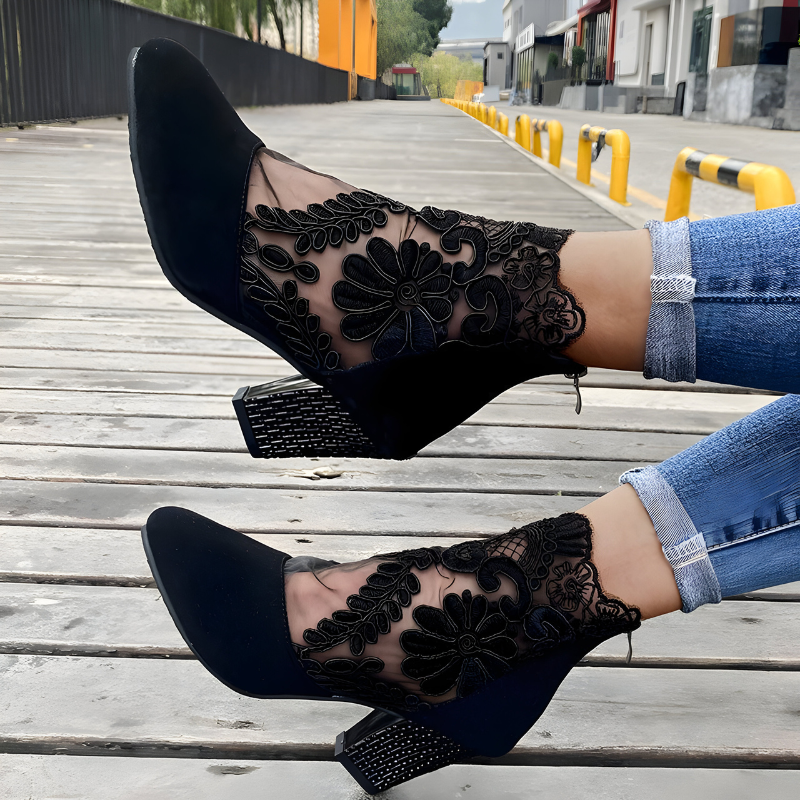 Stylish women's breathable orthopedic heels, elegant footwear for all-day comfort & support.