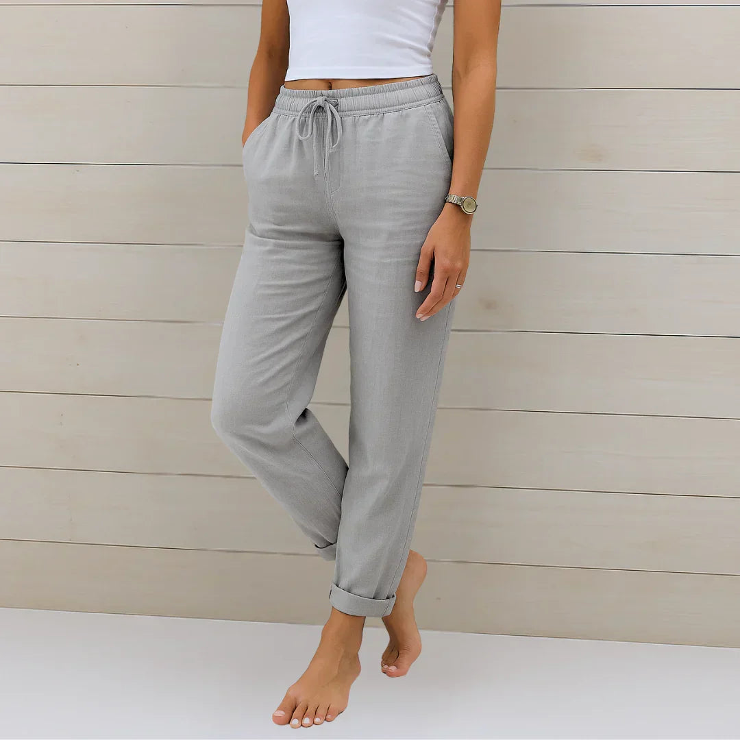 Breathable stretch ladies bottoms. Pull-on design offers effortless everyday style & comfort fit.