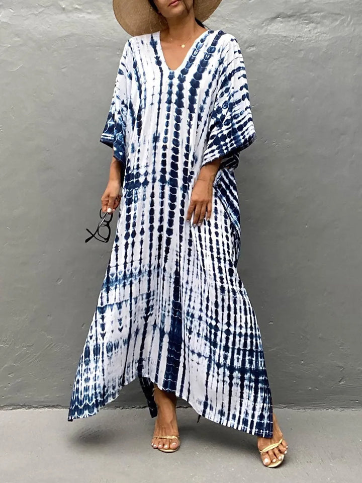 Women's casual caftan maxi dress, designed for breezy comfort and relaxed style.
