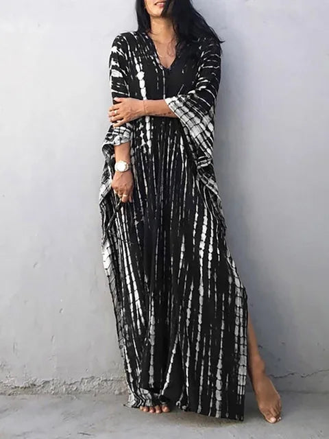 Stylish women's summer caftan maxi dress with a comfortable, flowy design.