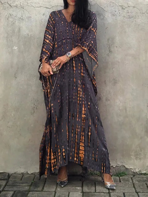 Breezy women's caftan maxi dress, excellent for warm weather and casual elegance.