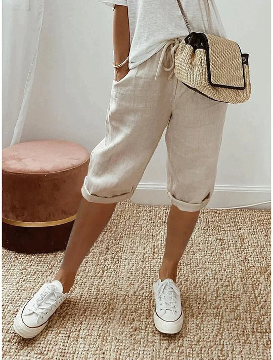 Women's breezy summer pants, relaxed fit, perfect for warm weather vacation wear & beach style. New arrival.