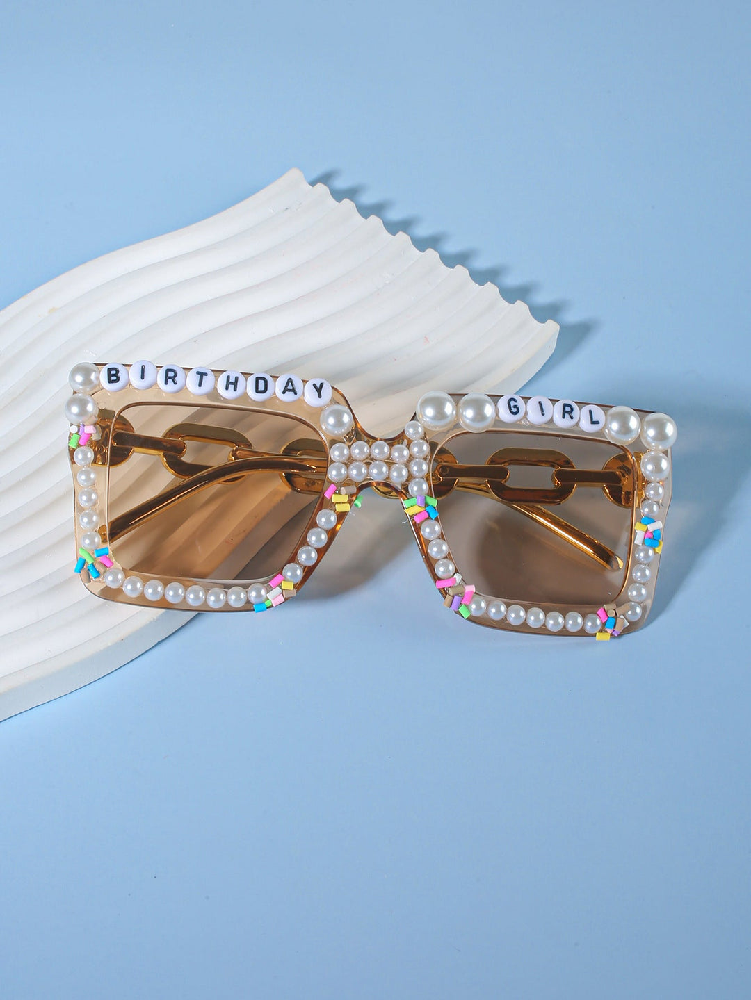 Glamorous women's party sunglasses, designed for memorable bachelorette & wedding events.