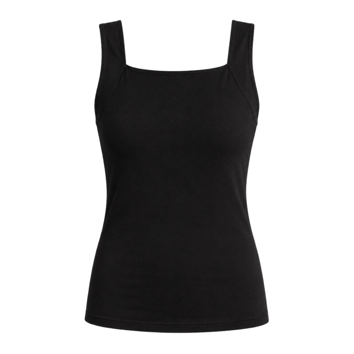 Casual women's shaper tank with built-in bra, great for everyday layering, smoothing & support.