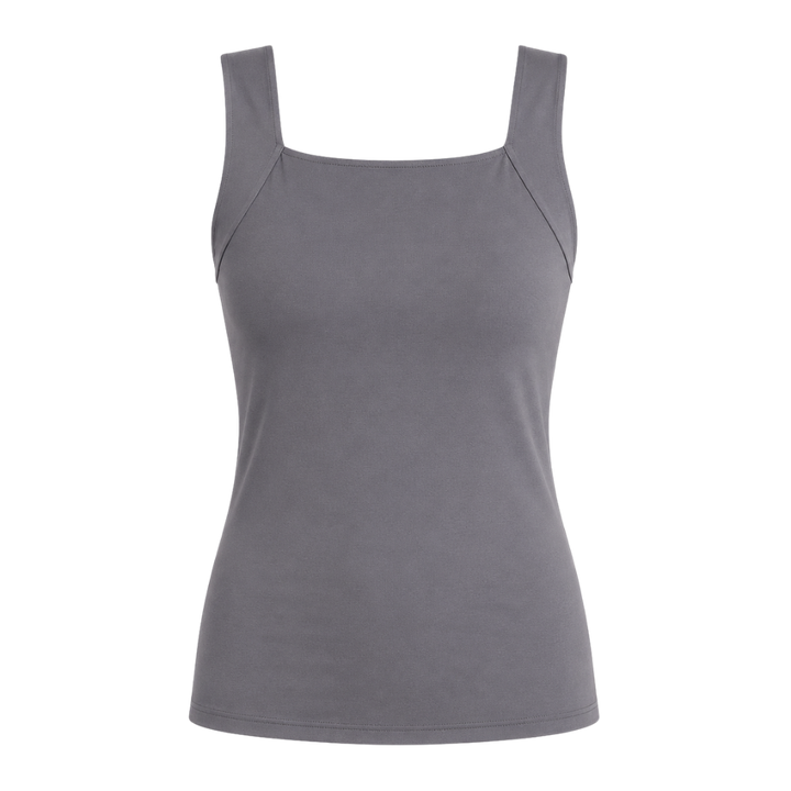 Built-in bra shaper tank for women, engineered for smooth support, wire-free comfort & everyday wear.