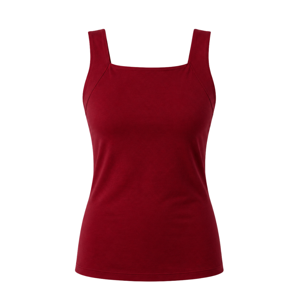 Everyday women's shaper tank top with built-in bra, ideal for smoothing, gentle support & layering.