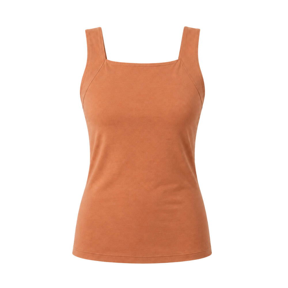 Women's built-in bra shaper tank for smooth support, perfect for all body types & layering.