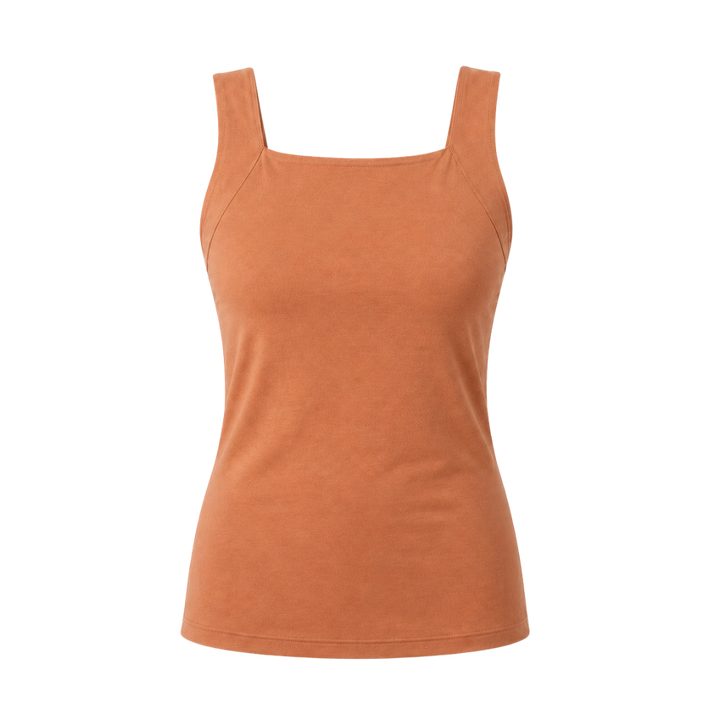 Women's built-in bra shaper tank for smooth support, perfect for all body types & layering.