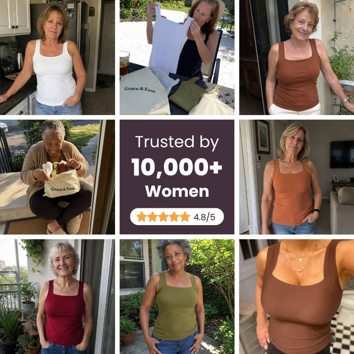 Women's shapewear tank top with integrated bra for a smooth, supported look & everyday comfort.