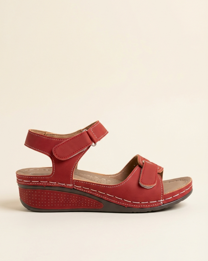 Women's Calla elegant orthopedic strap sandals in a neutral color, offering comfort and style.