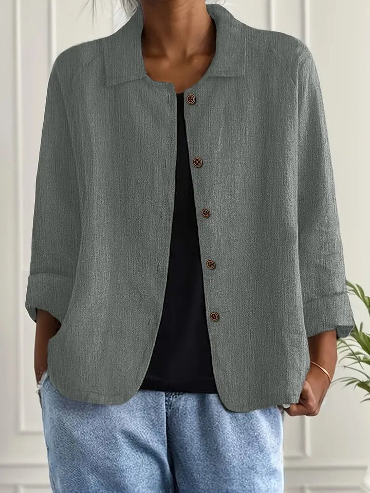 Women's casual lightweight button front jacket, essential for spring fashion & everyday wear.