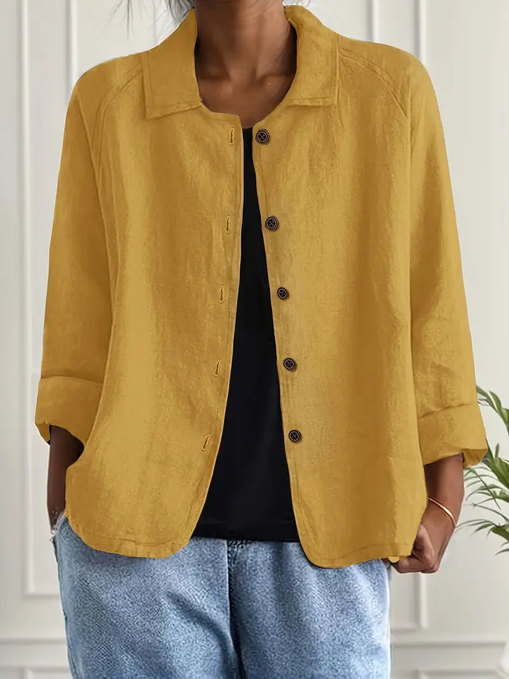 Everyday wear women's spring/summer lightweight jacket, casual button front design for effortless layering.