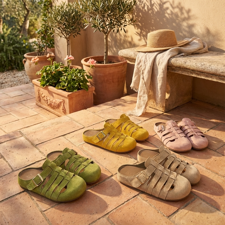 Lightweight women's casual slip-on mules, comfortable open-toe sandals for summer, perfect everyday footwear.