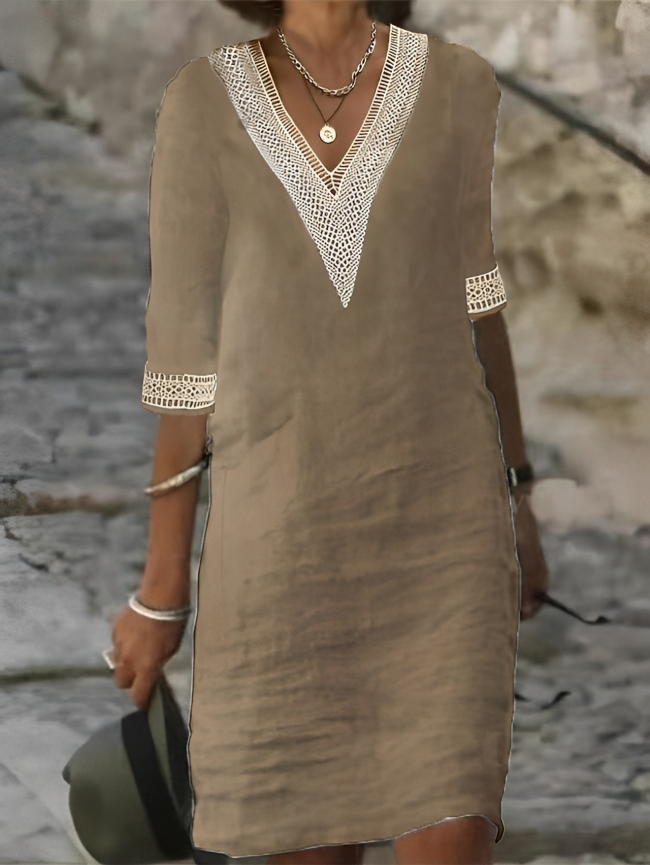Relaxed fit women's casual dress, comfortable and stylish. Perfect everyday outfit for summer & spring.