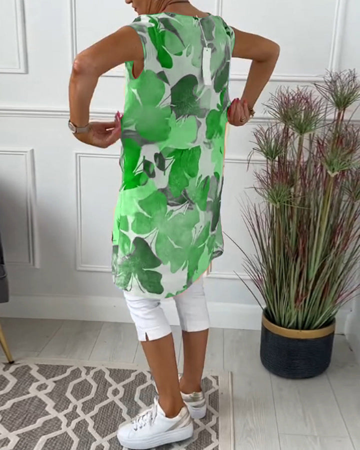 Stylish women's floral summer dress, knee-length, versatile for spring/summer casual.