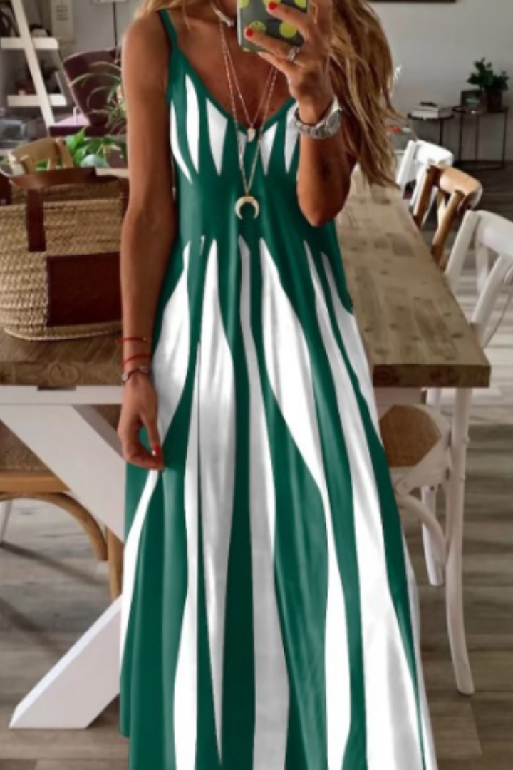 Relaxed fit women's summer midi dress, comfortable and flowy for everyday wear or spring occasions.