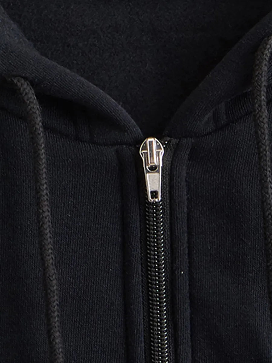 Chic women's hooded crop top, bringing contemporary style to casual outfits.