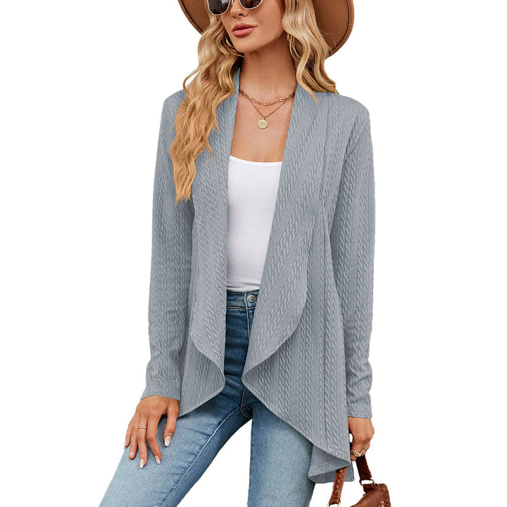 Everyday chic women's open front long cardigan, offering stylish comfort and an elegant drape for versatile wear.