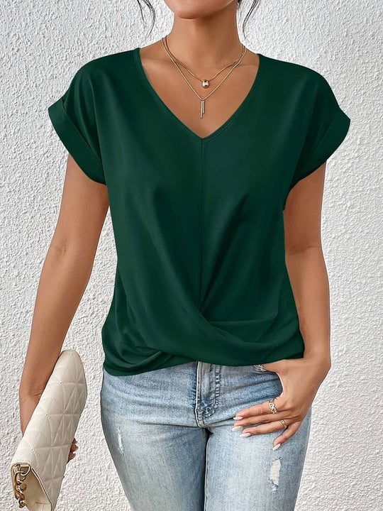 Classic women's short sleeve t-shirt. A comfortable and stylish casual top for all-day wear and spring outfits.