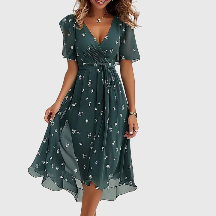 Catalina Chic Midi Dress for women, an elegant and versatile summer dress for effortless style.