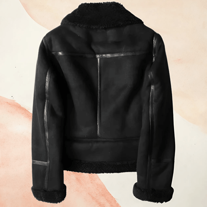 Versatile women's zip jacket, an aviator bomber ideal for both casual and edgy outfits.