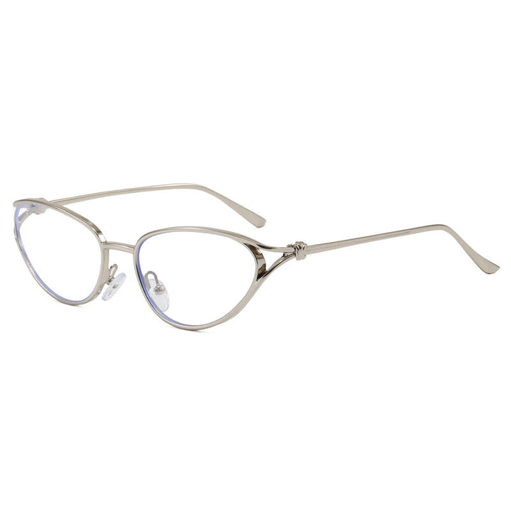 Detailed women's cat-eye sunglasses, intricate metallic frame design, for a truly chic fashion statement.